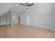 Bright bedroom with modern ceiling fan at 3945 Plainview Rd, Charlotte, NC 28208