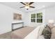This main bedroom features an ceiling fan, and large bright window at 4474 Pebblebrook Sw Cir, Concord, NC 28027
