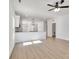 Open-concept kitchen featuring a granite countertop island with pendant lighting and a sink at 455 Contentment Ct # 18, Kannapolis, NC 28081