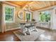 Bright dining area with wood ceiling, large windows, and a farmhouse-style table set at 602 Unity St, Fort Mill, SC 29715