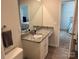 Bright bathroom with granite countertop, and wood-look flooring at 811 Constantine Rd, Richburg, SC 29729