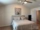 Cozy main bedroom featuring neutral walls, carpet, a comfy bed, and vaulted ceilings at 811 Constantine Rd, Richburg, SC 29729