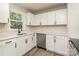 Updated kitchen features white cabinets, stainless appliances, and modern faucet at 835 Carrington Dr, Charlotte, NC 28214