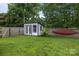 Modern shed located in the backyard at 115 Fox Run Dr, Fort Mill, SC 29715