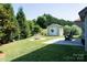 Backyard with fire pit and shed at 1156 Mckee Farm Ln, Belmont, NC 28012