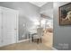 Hallway with small desk leading to the bedroom at 11724 Easthampton Cir, Charlotte, NC 28277