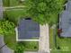 Aerial view of the home shows the new roof, landscaping, and driveway at 132 Kennedy Ave, Kannapolis, NC 28083