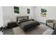Modern bedroom with stylish gray furniture, large windows, and ample natural light at 132 Kennedy Ave, Kannapolis, NC 28083
