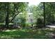 Spacious backyard featuring mature trees, a deck, and lush landscaping at 1325 Lee Lynn Dr # 7 Part Of 6, Albemarle, NC 28001