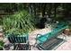 Backyard oasis with tranquil pond, lush landscaping, and comfortable seating at 1325 Lee Lynn Dr # 7 Part Of 6, Albemarle, NC 28001
