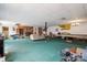 Large basement featuring carpet, fireplace, pool table and ample space for entertainment at 14411 Eastfield Rd, Huntersville, NC 28078