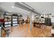 Large basement with finished floor, support beam and visible ductwork at 14411 Eastfield Rd, Huntersville, NC 28078