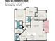 Detailed floor plan showcasing the layout of the home, including bedrooms, bathrooms, and living areas at 14624 Via Sorrento Dr # 6206, Charlotte, NC 28277