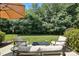 Backyard patio with comfortable seating perfect for outdoor living at 15508 Normans Landing Dr, Charlotte, NC 28273