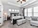 Relaxing main bedroom with tray ceilings, natural light and soothing color palette at 2005 Arbor Hills Dr, Indian Trail, NC 28079