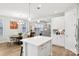 A kitchen island and dining area offer an open-concept layout that flows seamlessly to the living area at 3022 Trace Meadow Ct, York, SC 29745