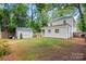 Expansive backyard with a shed, lush lawn and mature trees at 319 Catawba Ave, Rock Hill, SC 29730