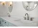 Elegant bathroom detail showcasing double sinks with stylish fixtures and vanity at 319 Catawba Ave, Rock Hill, SC 29730