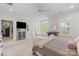 Spacious main bedroom with ceiling fan, desk and access to ensuite bathroom and walk-in closet at 319 Catawba Ave, Rock Hill, SC 29730