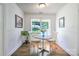 Cozy dining area featuring hardwood floors and natural light at 5437 Mallard Ln, Gastonia, NC 28052