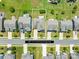 Aerial view of a well-maintained home with a manicured lawn in a planned suburban community at 586 Brookhaven Dr, Fort Mill, SC 29708