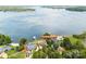 Aerial view of lakefront homes with docks and manicured lawns near 5985 Natoma Rd at 5985 Natoma Rd, Clover, SC 29710