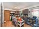 Cozy kitchen features a center island and painted cabinets with a decorative tile backsplash at 816 Radio Rd, Statesville, NC 28677