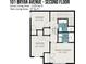 Second floor layout featuring bedrooms and bathrooms at 101 Bryan St, Kannapolis, NC 28083