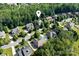 Aerial view of the neighborhood showcasing the mature trees and well-maintained streets at 10320 Lemington Dr, Mint Hill, NC 28227