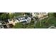 Aerial view of an elegant clubhouse set amongst manicured grounds at 104 Bunker Way, Mooresville, NC 28117