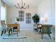 Cozy home office with lots of natural light and modern light fixture at 1141 Overlake Dr, Belmont, NC 28012