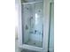 This bathroom features a shower with glass door and subway tile surround, offering a modern and clean design at 1141 Overlake Dr, Belmont, NC 28012
