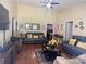 Spacious living room with hardwood floors, vaulted ceiling, and comfortable seating at 2174 Eastview Rd, Rock Hill, SC 29732