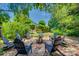 Inviting backyard with a fire pit surrounded by comfortable Adirondack chairs at 2289 Veery Ln, Rock Hill, SC 29732