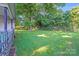Large backyard with mature trees and a well-maintained lawn at 2405 Greenland Ave, Charlotte, NC 28208
