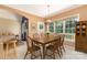Charming dining area with natural light, backyard views, and access to the living room at 2909 Arbor Knl, Concord, NC 28025