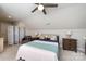 Cozy bedroom with sloped ceilings, a ceiling fan, and comfortable furnishings at 298 Bridges Farm Rd, Mooresville, NC 28115