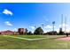A beautiful and well-maintained football field surrounded by academic buildings on Davidson College campus at 298 Bridges Farm Rd, Mooresville, NC 28115