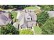 An aerial view of the property showcases its landscaped yard, charming architecture, and neighborhood surroundings at 318 N Laurel N St, Lincolnton, NC 28092