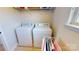 Bright laundry room with a standard washer and dryer and a rack to dry delicate items at 6313 Woodland Commons Dr, Charlotte, NC 28269