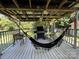 Relaxing covered deck featuring a hammock and grill at 6708 Nutcracker Pl, Charlotte, NC 28212