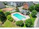 Community pool with ample seating and shade, perfect for relaxing by the water at 7612 Turley Ridge Ln, Charlotte, NC 28273