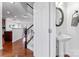 A convenient half bathroom is located on the main floor, featuring modern fixtures at 7612 Turley Ridge Ln, Charlotte, NC 28273