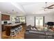 Open concept kitchen and living room with large island and dining area at 1005 8Th Sw Ave, Conover, NC 28613