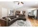 Open-concept living room, with hardwood floors, high ceilings, and seamless flow to the kitchen and dining area at 1005 8Th Sw Ave, Conover, NC 28613