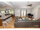 Open concept kitchen and living room with large island and dining area at 1005 8Th Sw Ave, Conover, NC 28613
