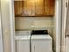 Dedicated laundry space with washer and dryer hookups, complete with overhead storage at 1010 Macarthur Rd, Albemarle, NC 28001