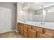 Bathroom with double sink vanity and large mirror at 1031 Fants Grove Ln, Indian Land, SC 29707