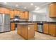 Well-equipped kitchen featuring stainless steel appliances and a functional center island at 1031 Fants Grove Ln, Indian Land, SC 29707