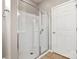 Walk in shower with glass door at 1031 Fants Grove Ln, Indian Land, SC 29707